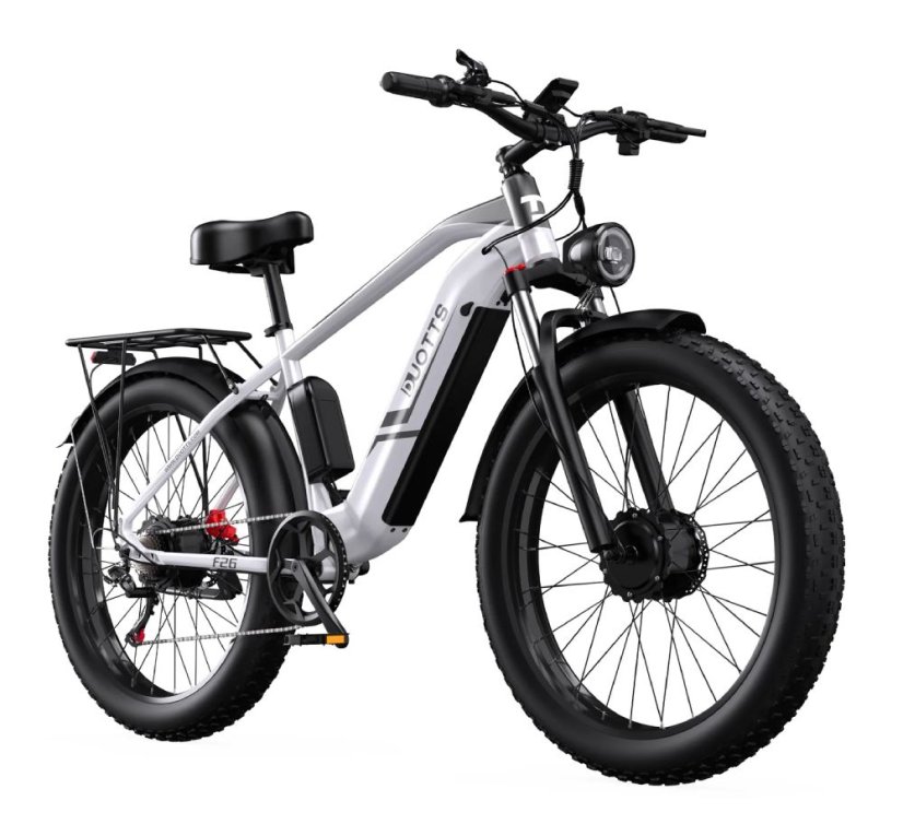 Elektrické kolo se dvěma motory DUOTTS F26 - Barva: Stříbrná