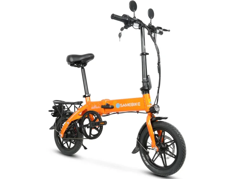 Ultralehké skládací elektrokolo SAMEBIKE Yinyu 14 - Barva: Oranžová