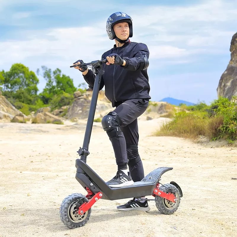 Terénní elektrokoloběžka KIXIN X10 - Barva: Červená