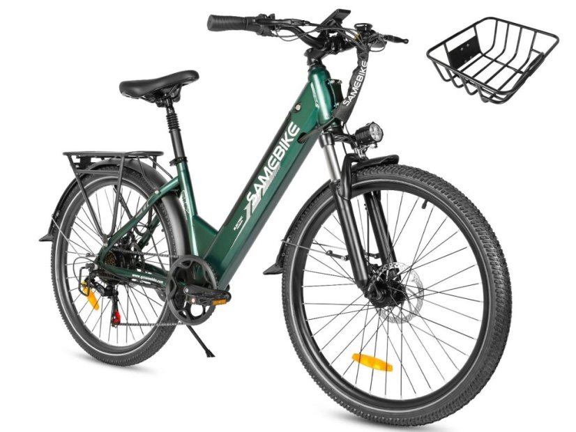 Všestranné městské elektrokolo SAMEBIKE RS-A01 Pro-T - Barva: Černá