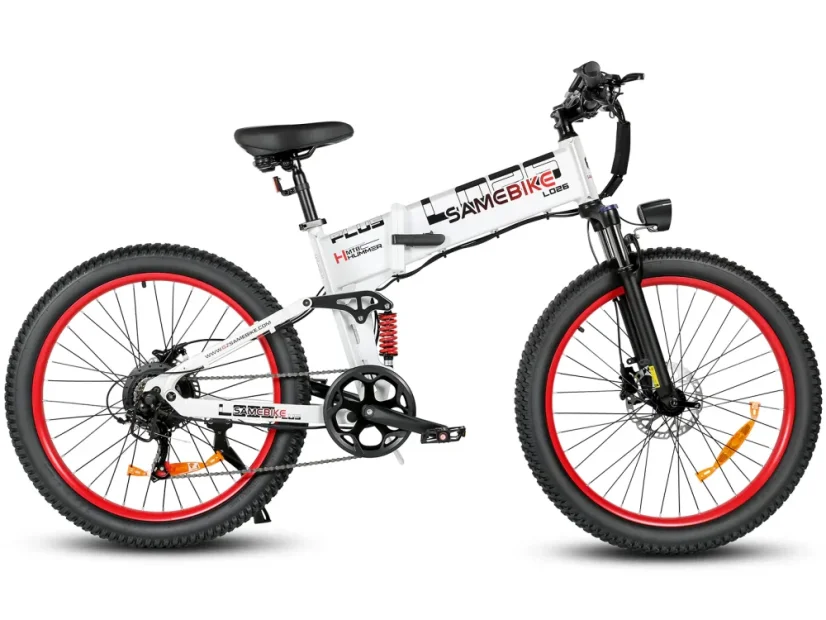 Skládací elektrokolo SAMEBIKE LO26-Plus - Barva: Černá