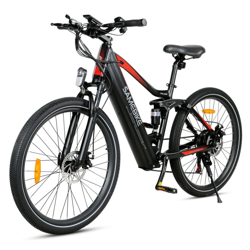 Celoodpružené elektrokolo SAMEBIKE XD26-II 48V 14Ah - Barva: Černá