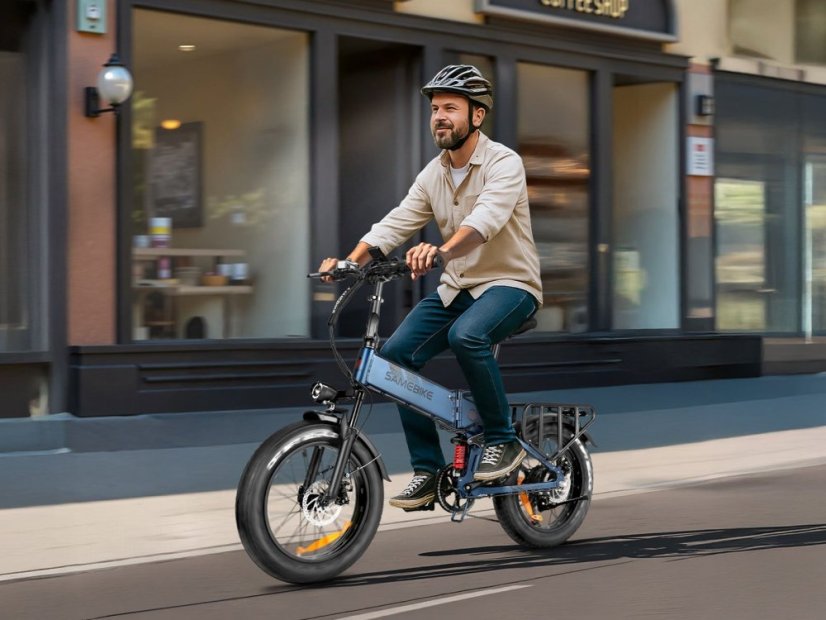 Skládací Fat Bike SAMEBIKE RS-A02 - Barva: Tmavě modrá