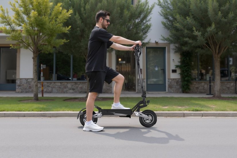 Skládací elektrická koloběžka OOTD T10 - Barva: Šedá, Baterie: 48V 13.5Ah