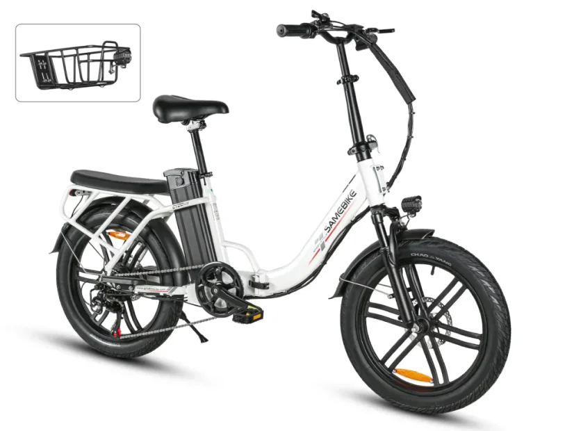 Skládací městské elektrokolo SAMEBIKE CY20 Pro - Barva: Černá