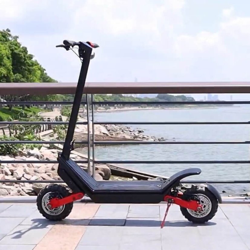 Terénní elektrokoloběžka KIXIN X10 - Barva: Červená