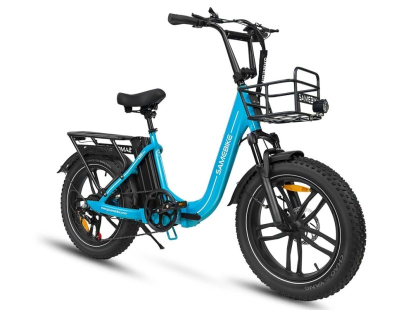 Skládací elektrokolo SAMEBIKE C05 Pro - Barva: Bílá