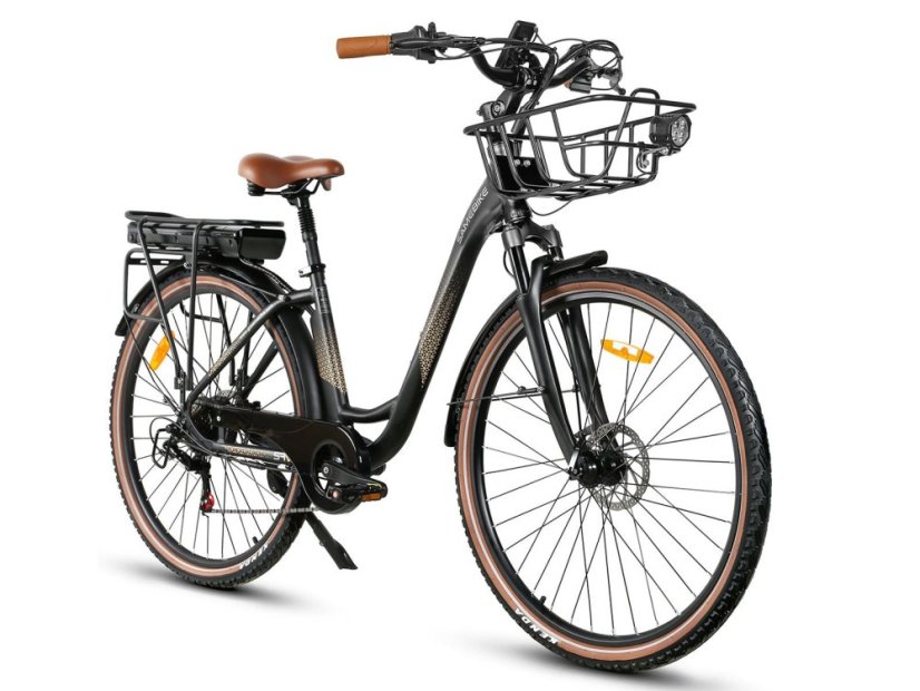 Elegantní městské retro elektrokolo SAMEBIKE RS-A07 - Barva: Tyrkysová