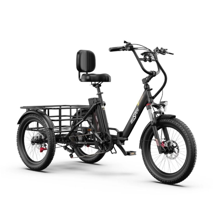 Elektro nákladní tříkolka OT30 Pro - Barva: Černá