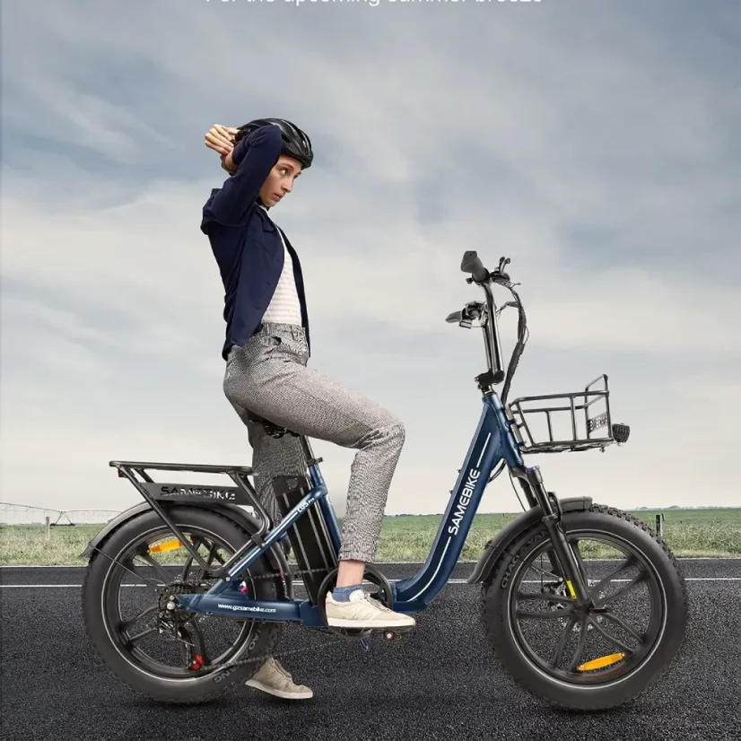 Skládací elektrokolo SAMEBIKE C05 Pro - Barva: Bílá