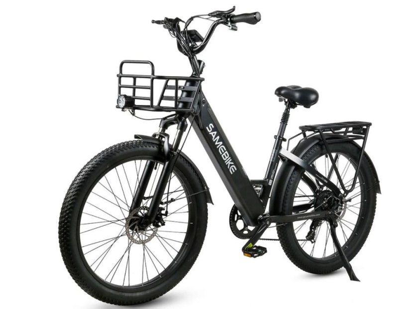 Robustní městské elektrokolo SAMEBIKE RS-A01 Plus - Barva: Černá