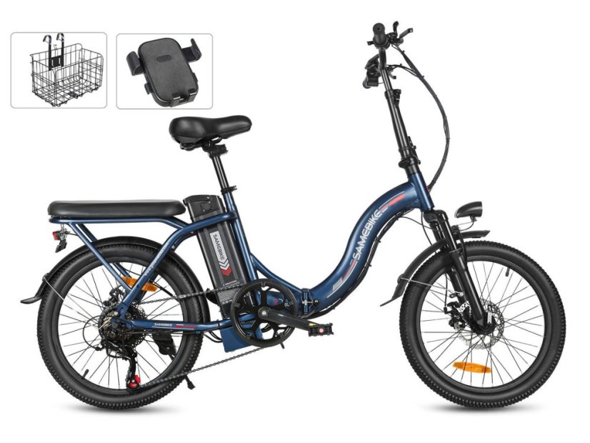 Skládací městské elektrokolo SAMEBIKE CY20 - Barva: Tmavě modrá