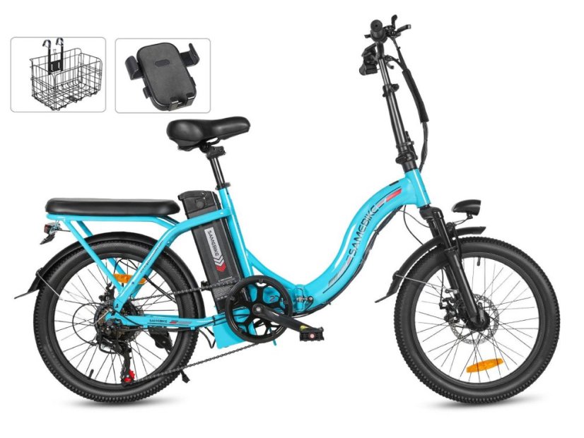 Skládací městské elektrokolo SAMEBIKE CY20 - Barva: Tmavě modrá