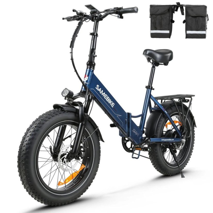 Výkonný skládací Fat Bike SAMEBIKE LOTDM200-II - Barva: Tmavě modrá