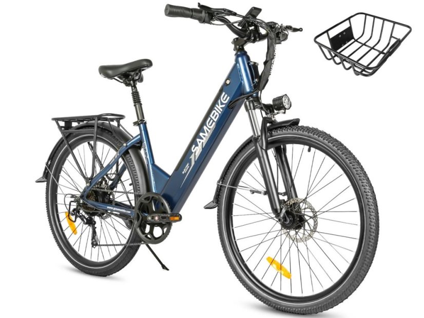 Všestranné městské elektrokolo SAMEBIKE RS-A01 Pro-T - Barva: Černá