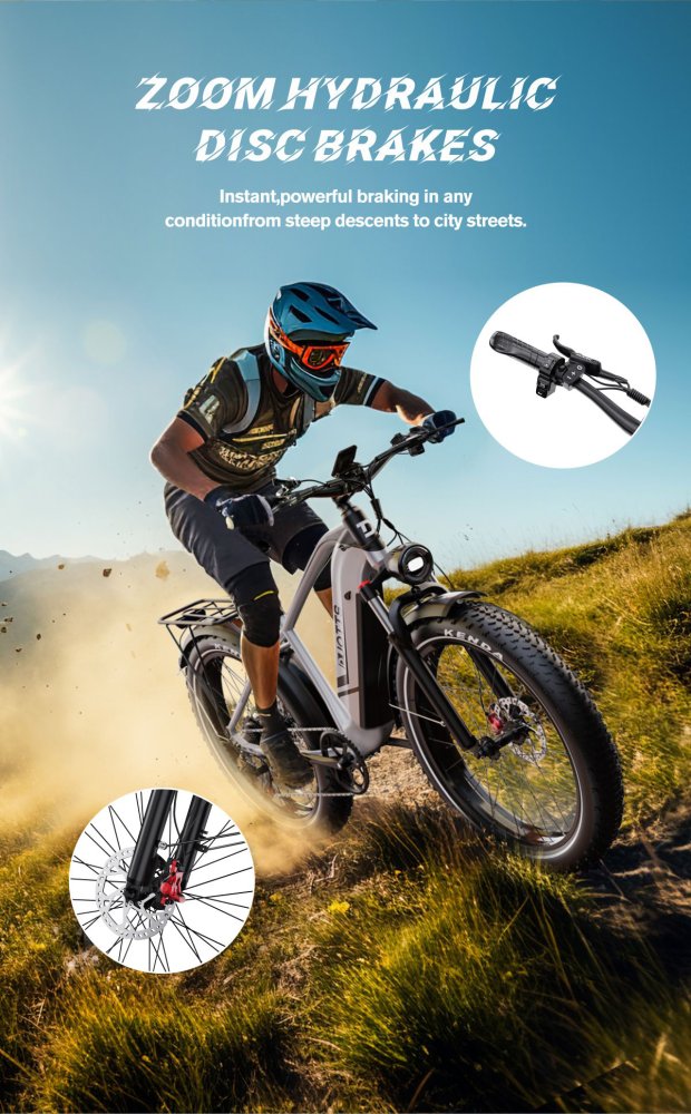 Duotts F26Lite vybaven kvalitními hydraulickými kotoučovými brzdami