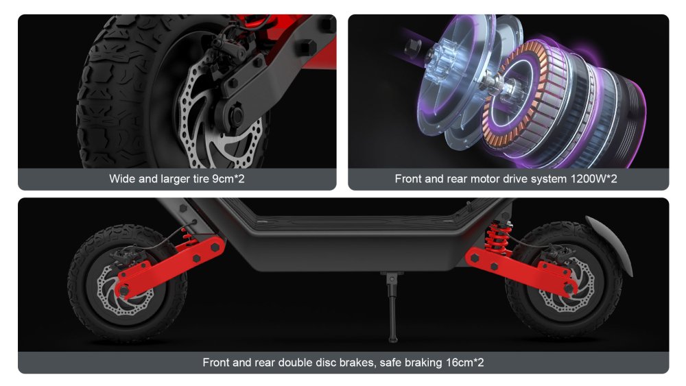 HX X10: Terénní elektrokoloběžka s duálním motorem a extrémním dojezdem