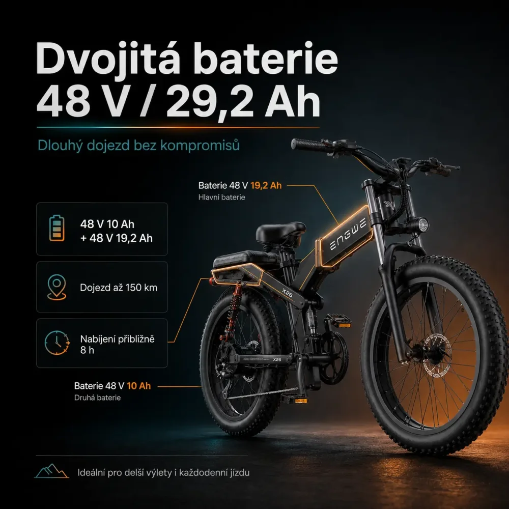 ENGWE X26 dvojitá baterie 48 V 29,2 Ah