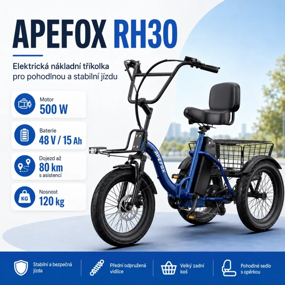 APEFOX RH30 elektrická nákladní tříkolka