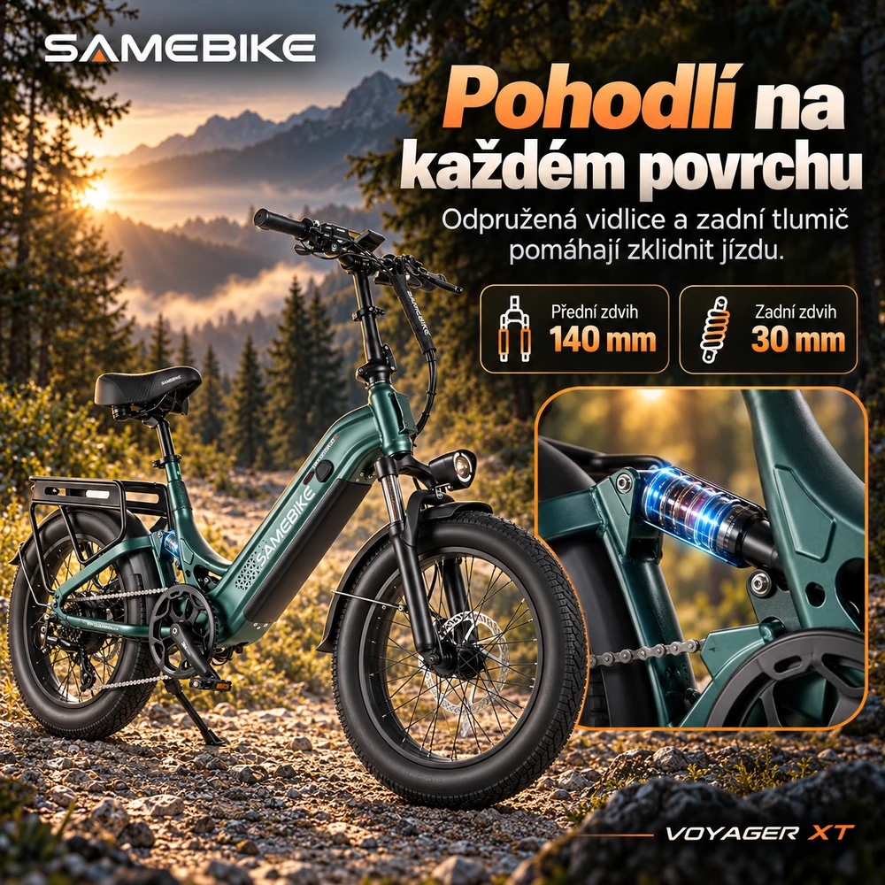SAMEBIKE Voyager XT odpružení