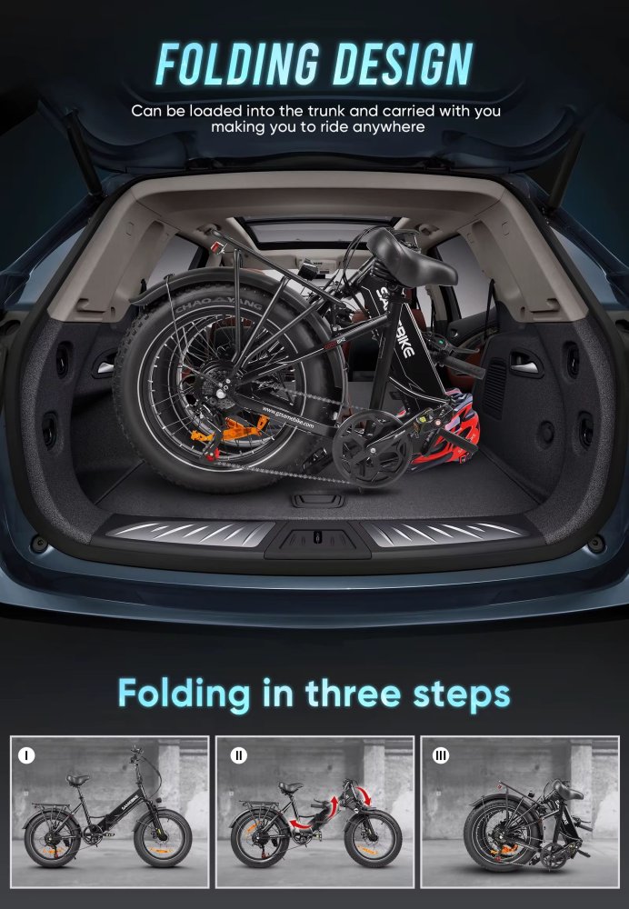 SAMEBIKE LOTDM200-II: Výkonný skládací Fat Bike s NFC technologií