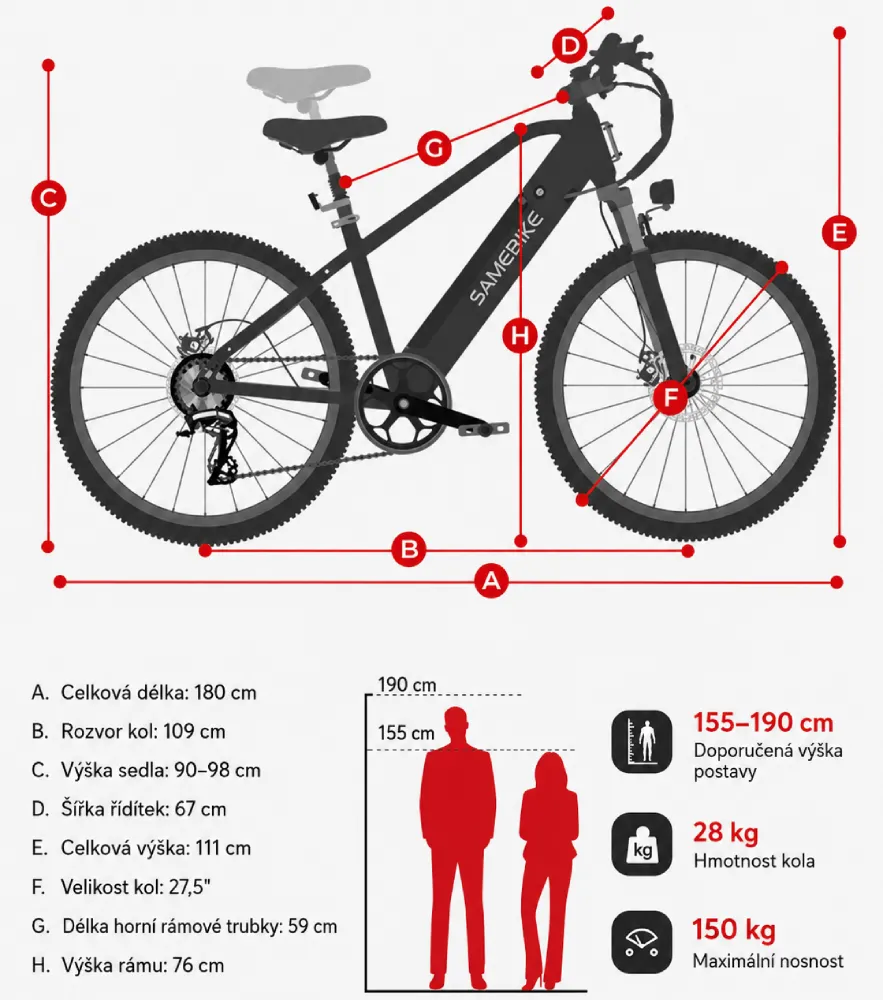 SAMEBIKE RS-A01 Men pro každodenní dojíždění