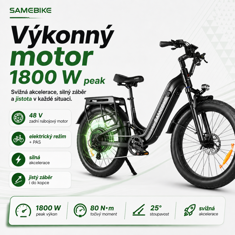 SAMEBIKE CREST motor 1800 W peak