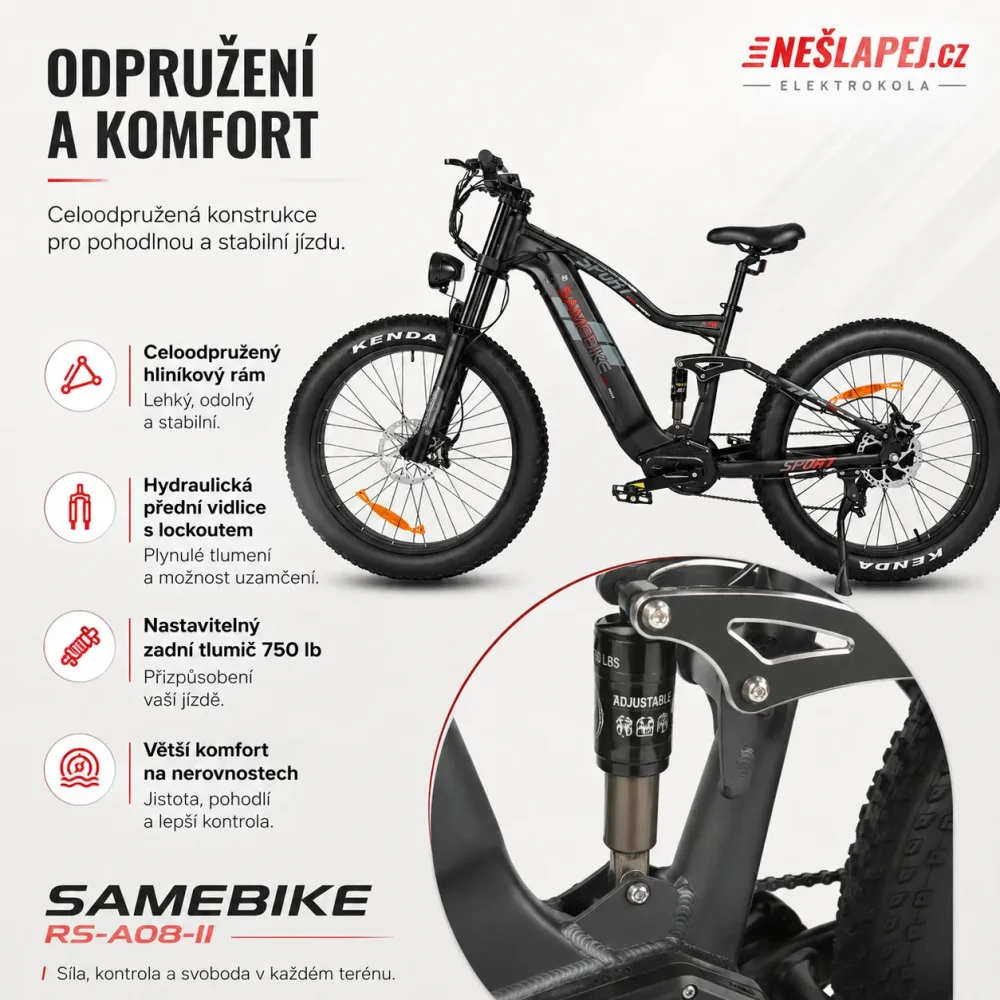 SAMEBIKE RS-A08-II baterie 48 V 17 Ah