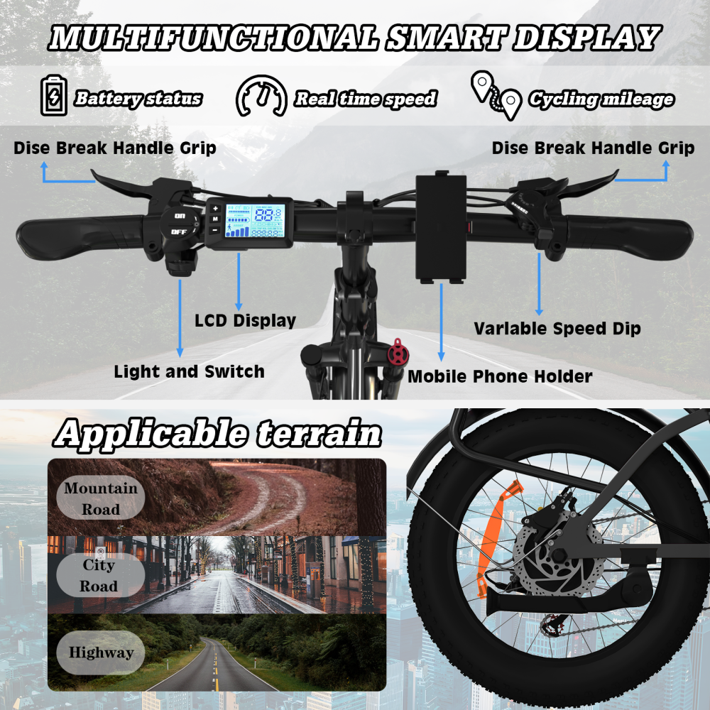 Multifunkční displej a řídítka