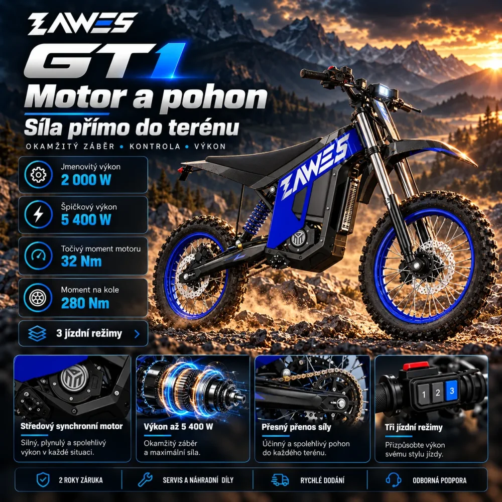 ZAWES GT1 motor a pohon