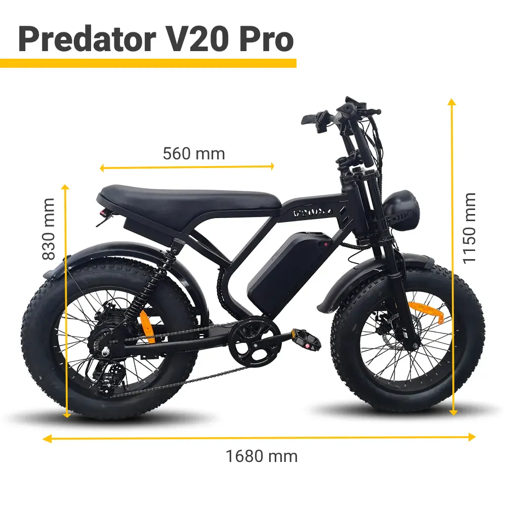 Predator V20 Pro - roměry elektrokola