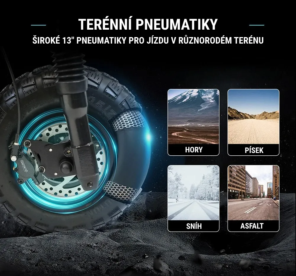 Extrémně výkonná tříkolová elektrokoloběžka OOTD T30 - 