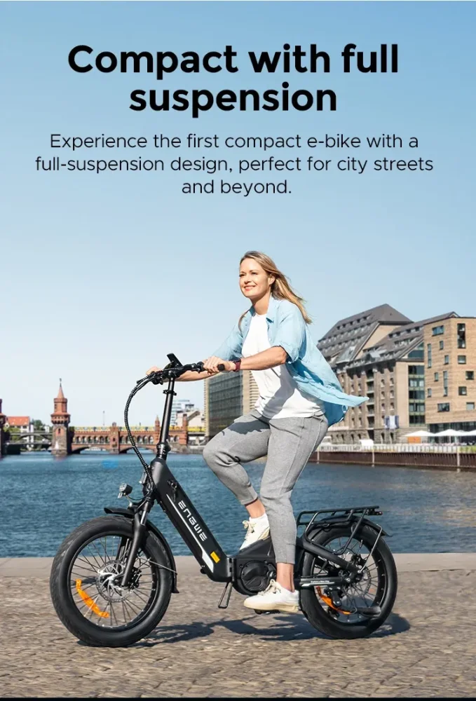 ENGWE M20 (13Ah): Stylový E-bike s duálním odpružením pro každodenní dobrodružství