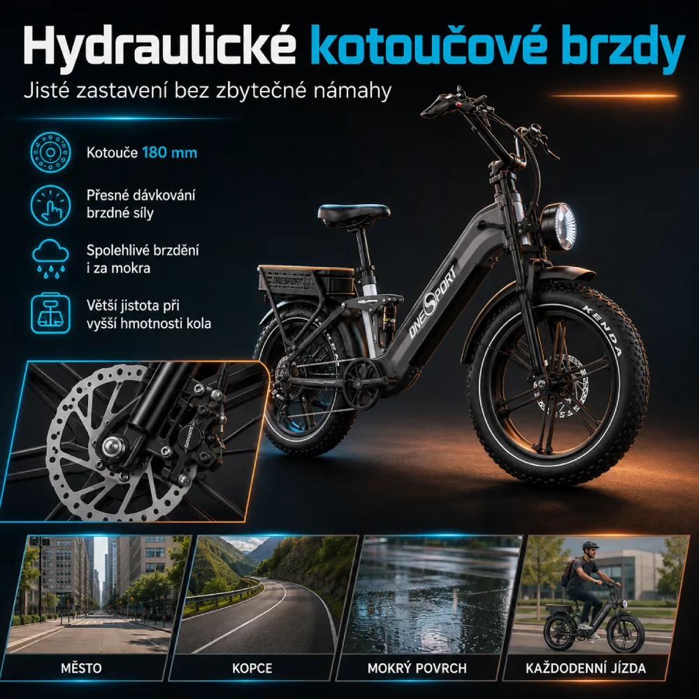 ONESPORT OT08 PRO hydraulické kotoučové brzdy