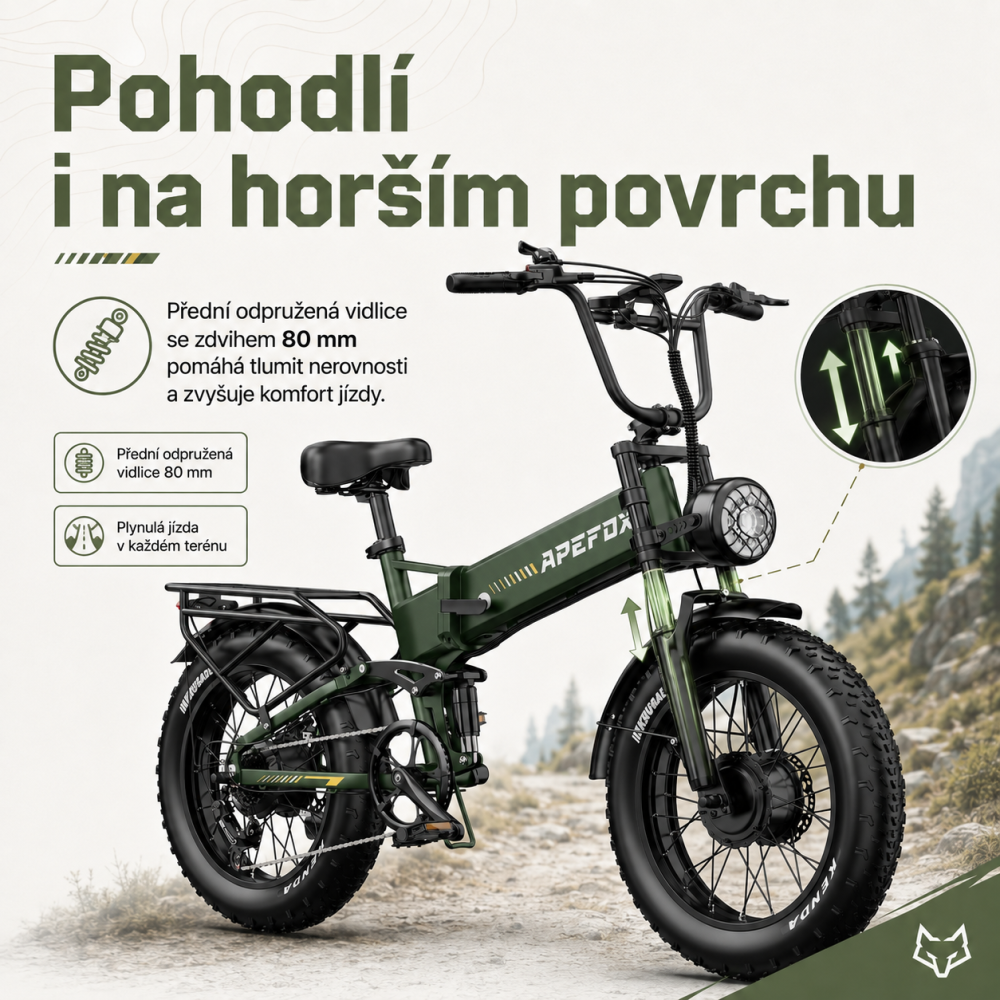 APEFOX RH20 přední odpružená vidlice 80 mm