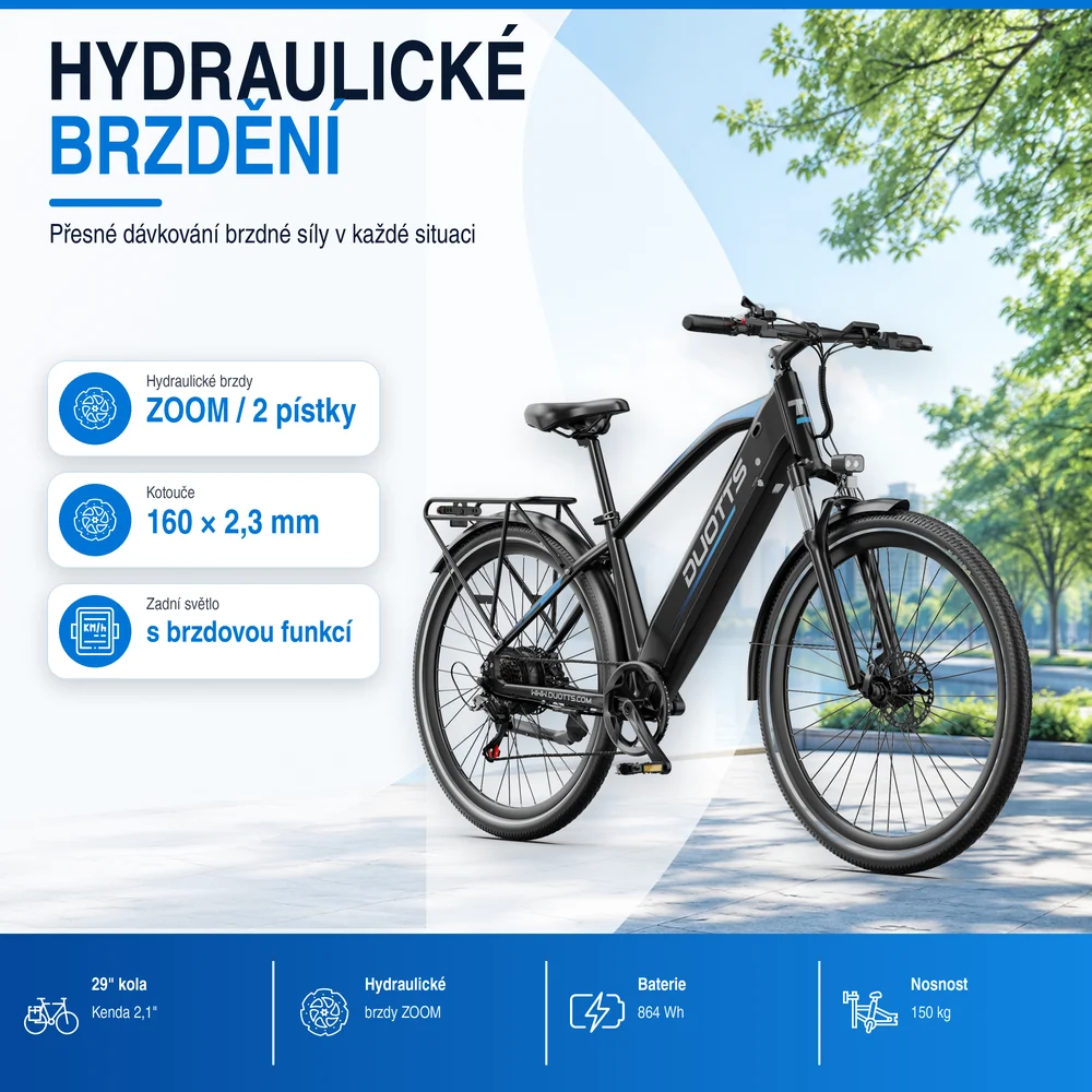 DUOTTS C29 Max hydraulické brzdy