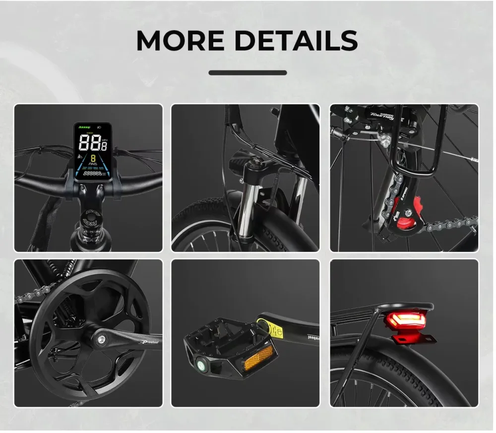 Samebike RS-A01 Pro-T – LCD displej, skládací rám, vysoká nosnost