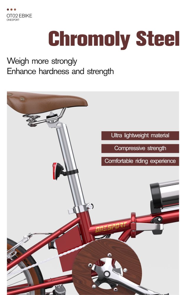 Detail předního osvětlení a kol OneSport OT02