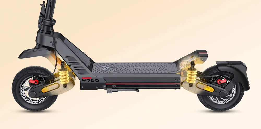 Detaily odpružení a NFC zámku ENGWE Y700