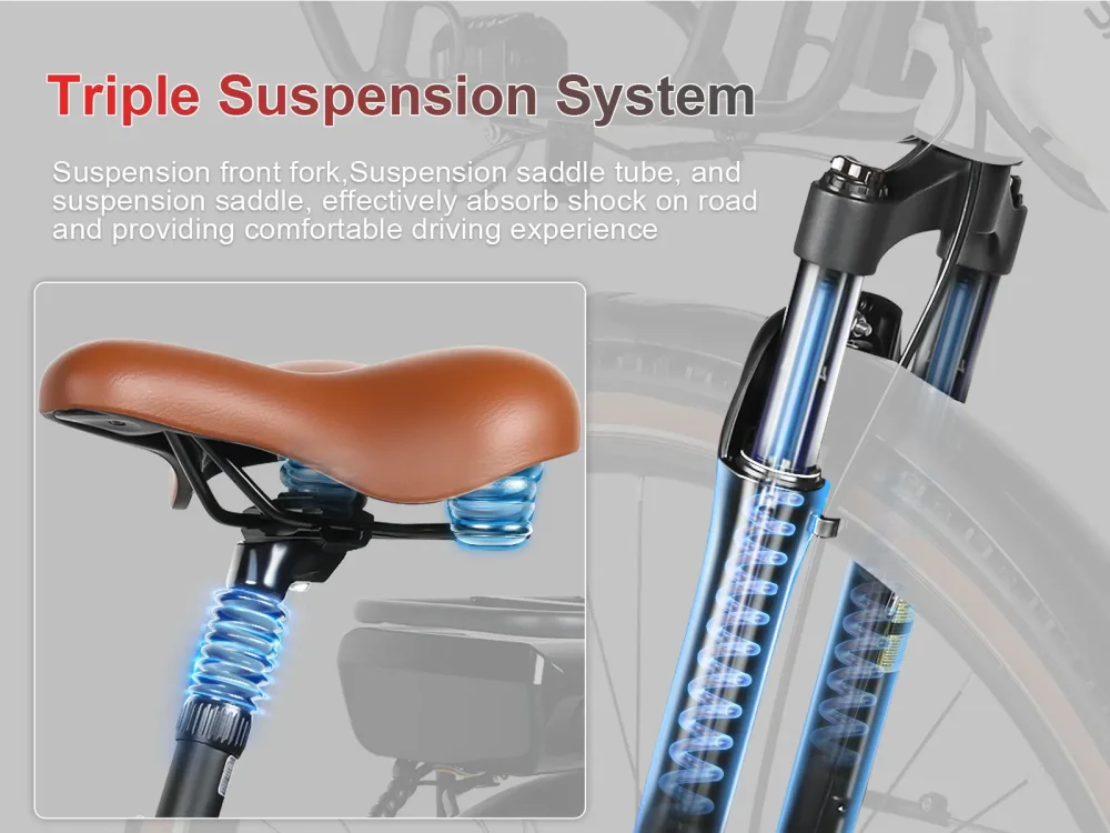 Odpružená vidlice a sedlová trubka