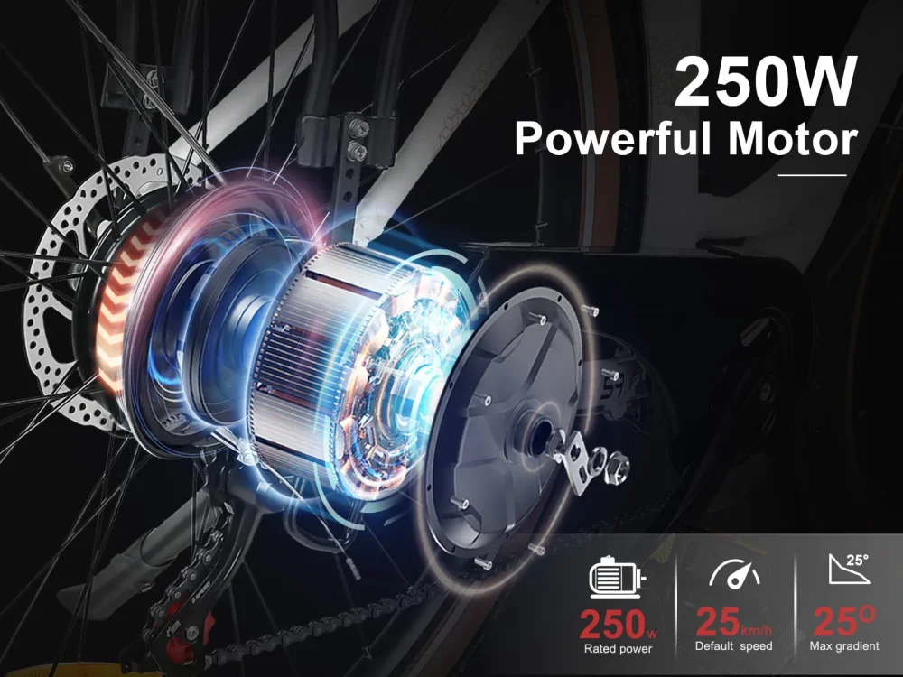 Bezkartáčový motor 250W a baterie 36V 13Ah