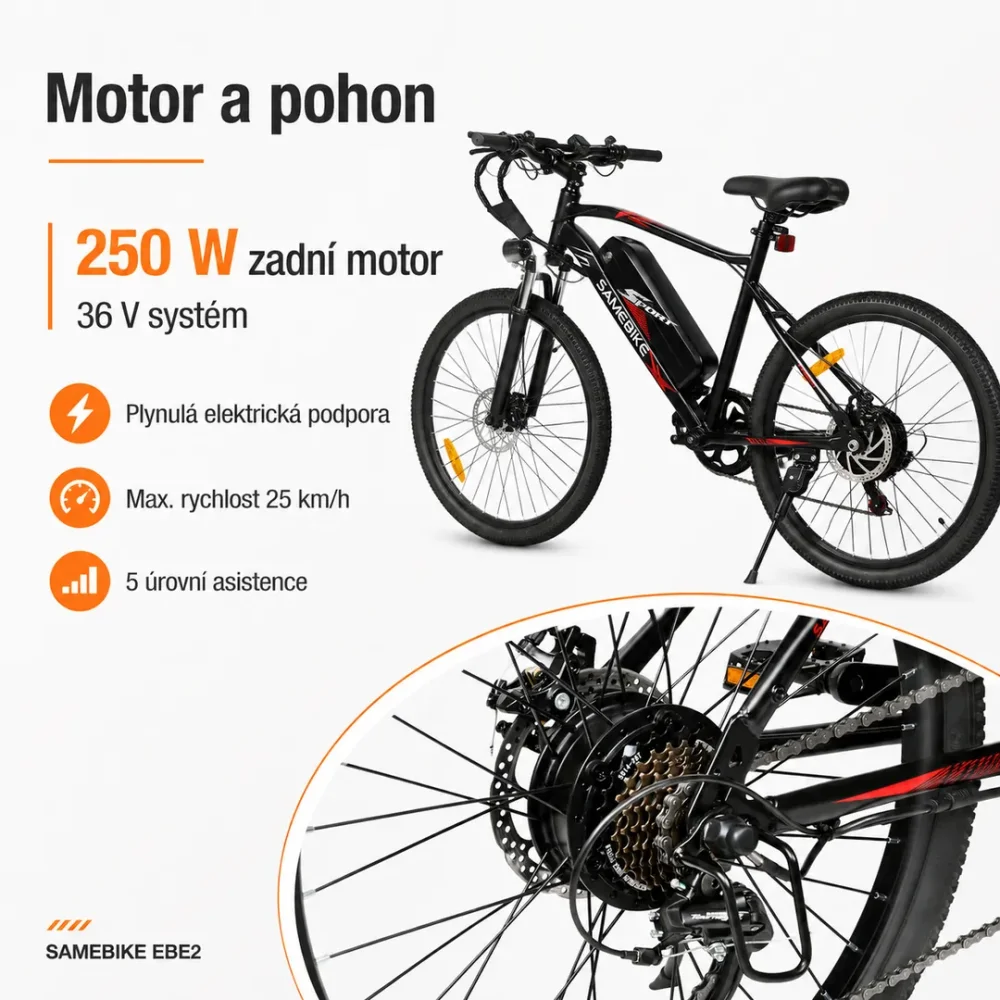 SAMEBIKE EBE2 motor a pohon