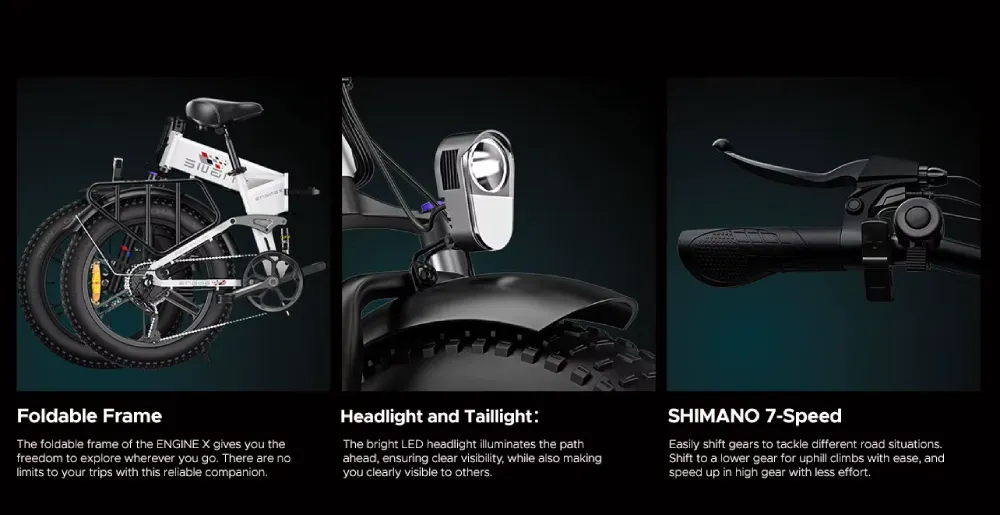 Skladaci elektrokolo Engwe Engine X - detaily
