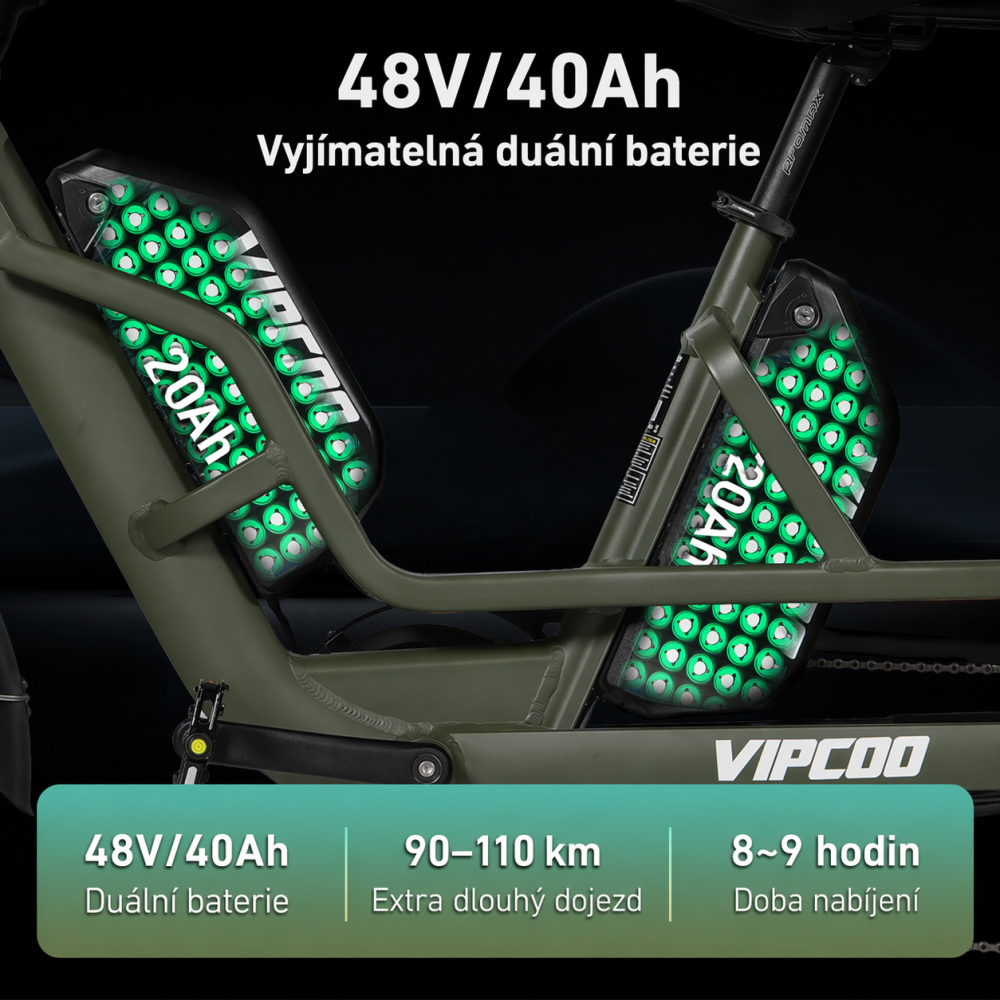 Baterie a ovládání tříkolky VIPCOO