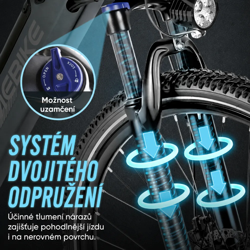 Odpružená vidlice a pohodlná geometrie SAMEBIKE RS-A01 Men