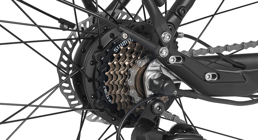 DYU C9 | 20" Skládací Ebike, 150 km Dojezd, 250W Motor, Fat Tires, Hydr. Brzdy, Bezpečnostní spínač