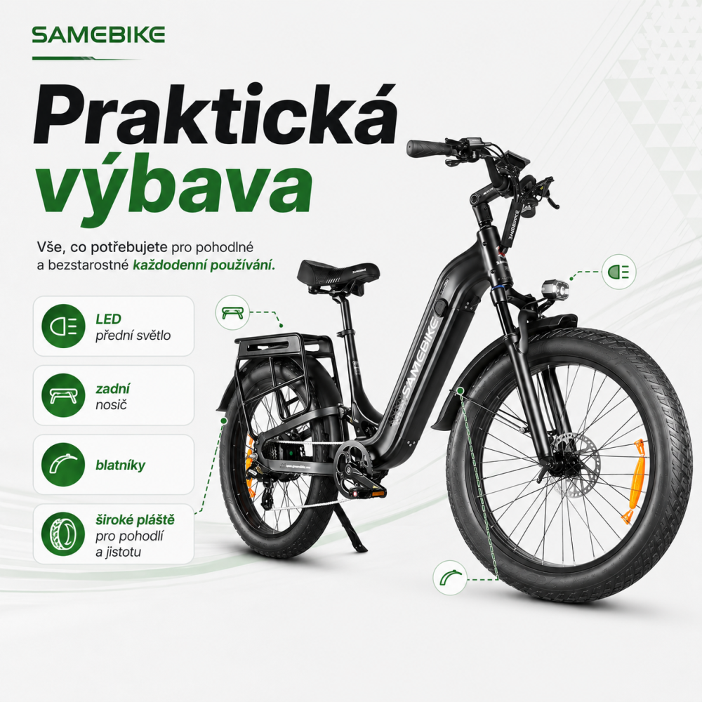 SAMEBIKE CREST praktická výbava