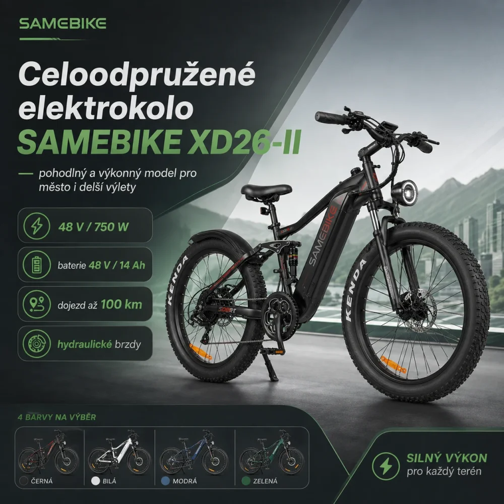 SAMEBIKE XD26-II celoodpružené elektrokolo