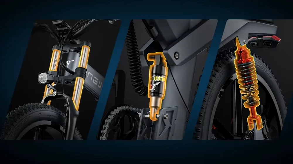 ENGWE X26 - trojité odpružení pro dokonalý zážitek z jízdy