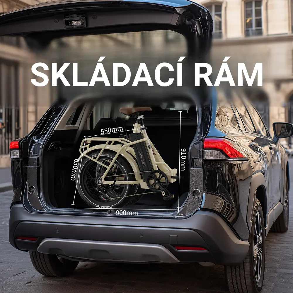 Skládací městské elektrokolo OT16 - skládací rám